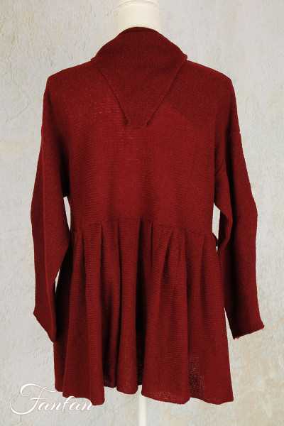 Grizas Veste en maille Bordeaux 65178-R1-973