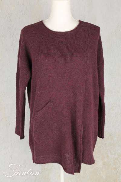 Grizas Pull asymétrique en maille Violet 62067-R1-026