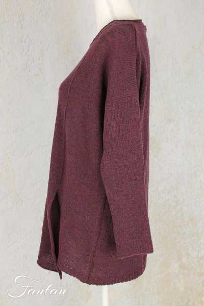 Grizas Pull asymétrique en maille Violet 62067-R1-026
