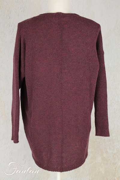 Grizas Pull asymétrique en maille Violet 62067-R1-026
