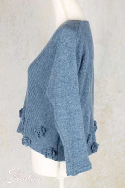 Grizas Pull en maille Bleu 6678-R1-809