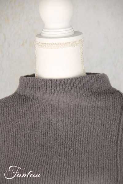 Grizas Pull ample en maille gris-mauve 61048-R1-262