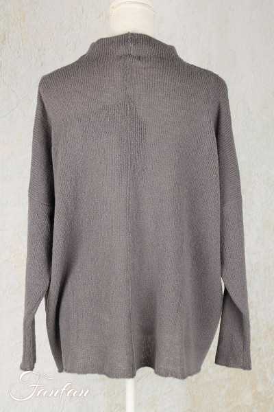 Grizas Pull ample en maille gris-mauve 61048-R1-262