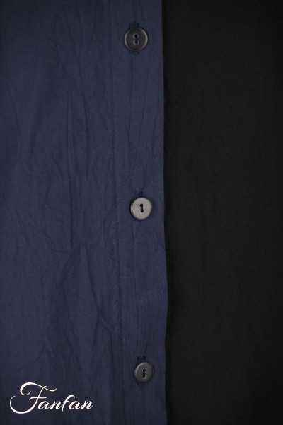 Barbara Lang Chemise longue bicolore AKI II bleu et noir