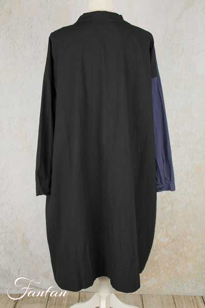 Barbara Lang Chemise longue bicolore AKI II bleu et noir
