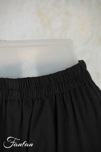 Barbara Lang Pantalon Large Réversible Stani VI Aki noir et bleu