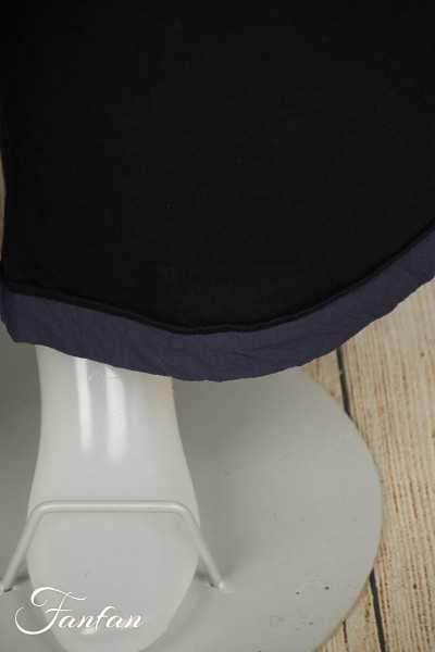Barbara Lang Pantalon Large Réversible Stani VI Aki noir et bleu