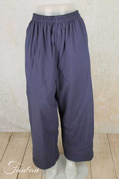 Barbara Lang Pantalon Large Réversible Stani VI Aki noir et bleu