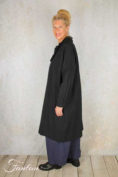 Barbara Lang Chemise longue bicolore AKI II bleu et noir