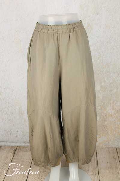 Grizas Pantalon en Soie Kaki 3790-S194-293