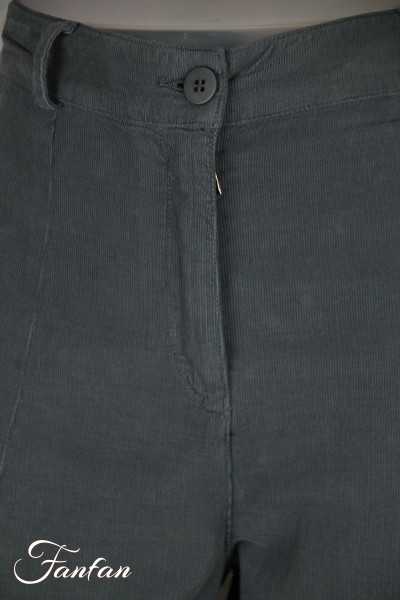 Mes Soeurs & Moi Pantalon Aubépine velours côtelé cendre