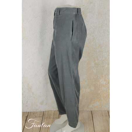 Mes Soeurs & Moi Pantalon Aubépine velours côtelé cendre