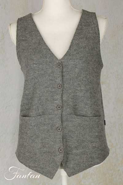 Elemente Clemente Gilet Junai sans manches en laine anthracite