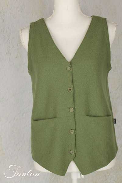 Elemente Clemente Gilet Junai sans manches en laine khaki