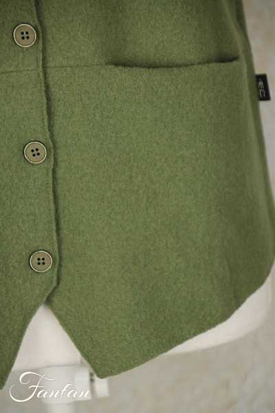 Elemente Clemente Gilet Junai sans manches en laine khaki