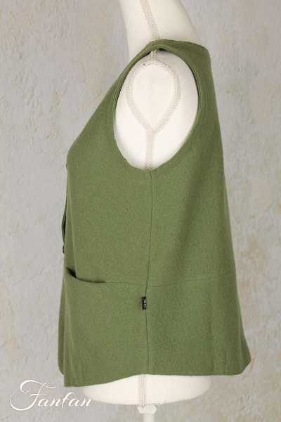 Elemente Clemente Gilet Junai sans manches en laine khaki