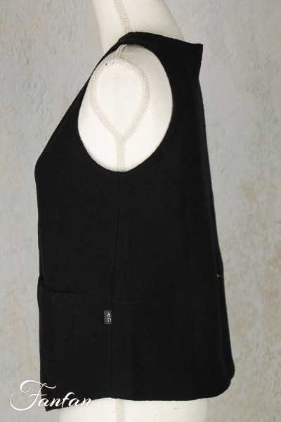 Elemente Clemente Gilet Junai sans manches en laine noir
