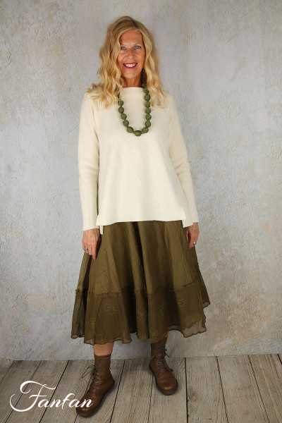 Elemente Clemente pull Krobi laine non teintée écru