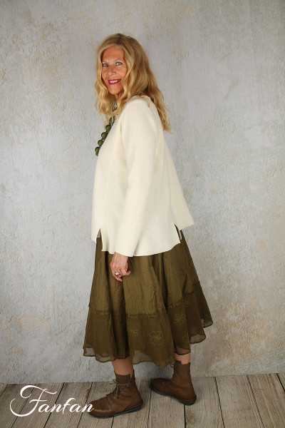 Elemente Clemente pull Krobi laine non teintée écru