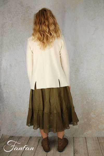 Elemente Clemente pull Krobi laine non teintée écru