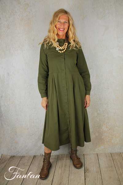 Elemente Clemente Robe Maheba popeline bio khaki