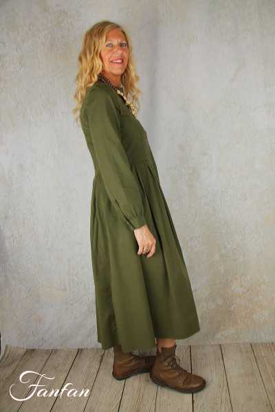 Elemente Clemente Robe Maheba popeline bio khaki