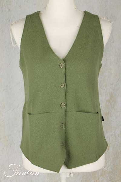 Elemente Clemente Gilet Junai sans manches en laine khaki