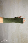 Elemente Clemente Lizzi manchettes en laine khaki