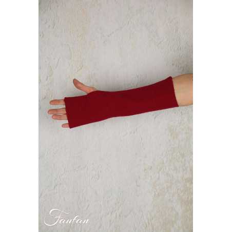 Elemente Clemente Lizzi manchettes en laine rouge