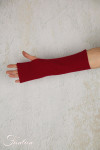Elemente Clemente Lizzi manchettes en laine rouge