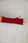 Elemente Clemente Lizzi manchettes en laine rouge