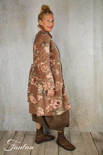 Les Ours Veste Lava en Velours Fleur Rose
