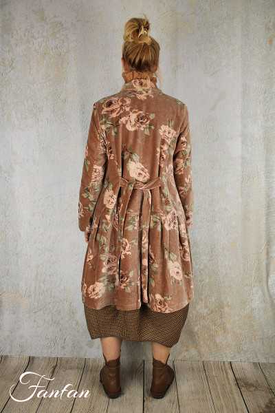 Les Ours Veste Lava en Velours Fleur Rose