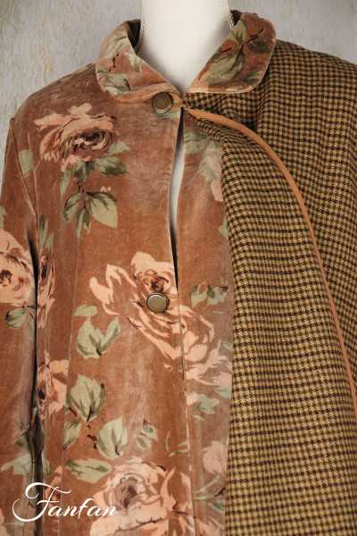 Les Ours Veste Lava en Velours Fleur Rose