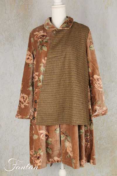 Les Ours Veste Lava en Velours Fleur Rose