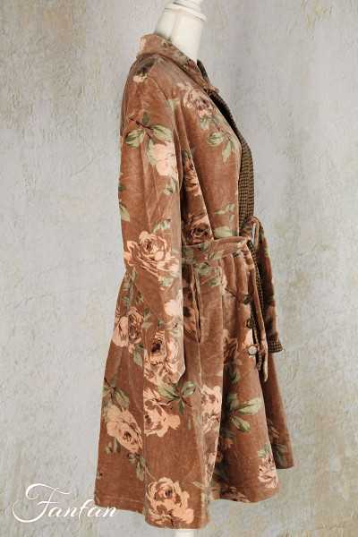 Les Ours Veste Lava en Velours Fleur Rose