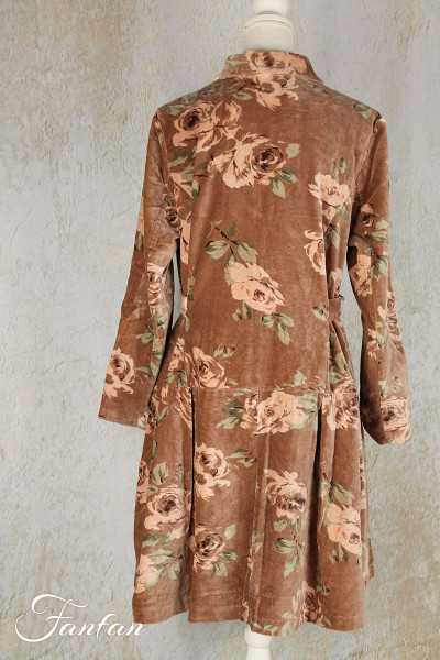 Les Ours Veste Lava en Velours Fleur Rose