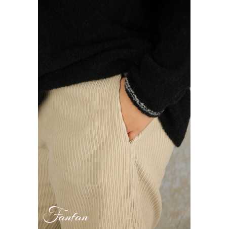Mes Soeurs & Moi Pantalon Break Grege en coton