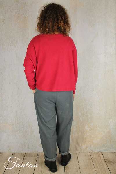 Mes Soeurs & Moi Pantalon Aubépine velours côtelé cendre