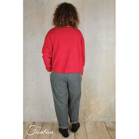 Mes Soeurs & Moi Pantalon Aubépine velours côtelé cendre