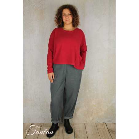 Mes Soeurs & Moi Pantalon Aubépine velours côtelé cendre