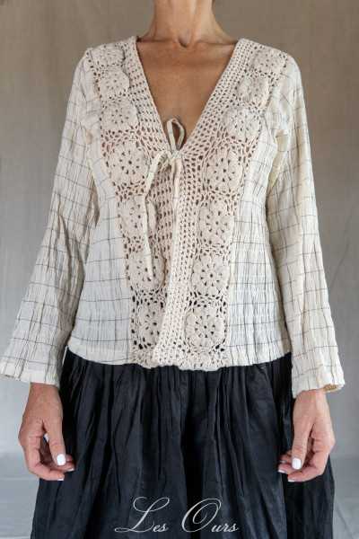 Les Ours Jacke Chantal mit Karos