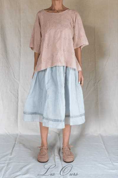 Les Ours Tunic Agatha Embroidery Pink