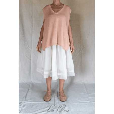 Les Ours Debardeur Eliad en Maille Rose
