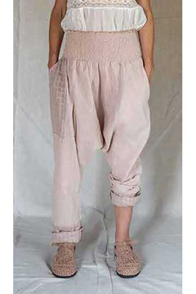Les Ours Sarouel-Hose aus Baumwolle Gestreifte Rosa
