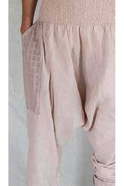 Les Ours Pants Sarouel Striped Cotton Pink