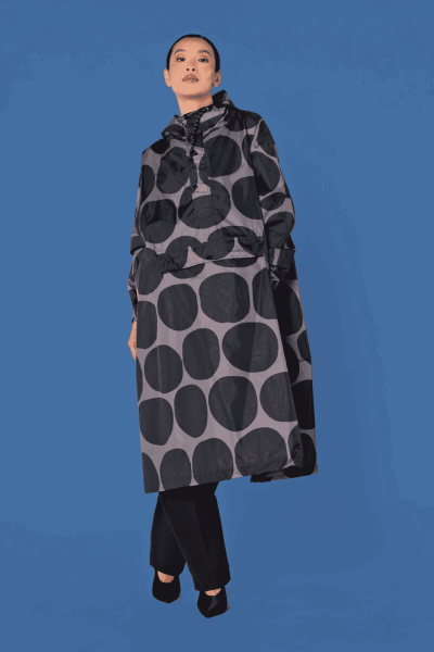 RainKiss Poncho Black Polka P02 Noir