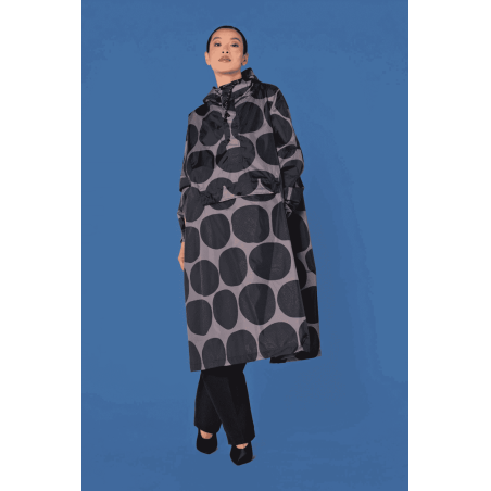 RainKiss Poncho Black Polka P02 Schwartz