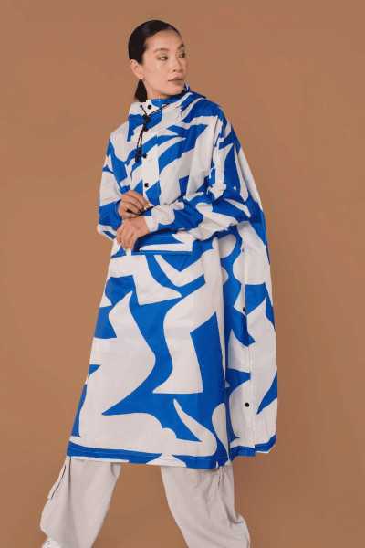 RainKiss Poncho Timo Kuilder P43 Bleu