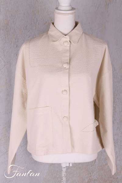 Ewa I Walla Veste Benita 66769 Crème coton gaufré